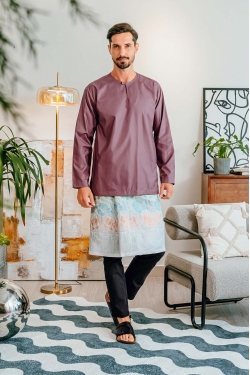 TUSCA MEN | Leon Long Sleeves Classic Kurta in Lavender